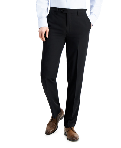 Nautica Men's Performance Stretch Modern-fit Dress Pants In Black