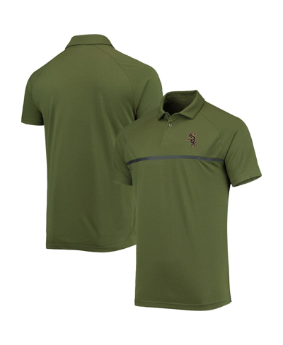 Levelwear Men's  Olive Chicago White Sox Delta Sector Raglan Polo Shirt