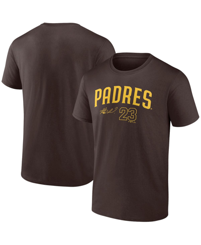 Fanatics Men's  Branded Manny Machado Brown San Diego Padres Player Name And Number T-shirt
