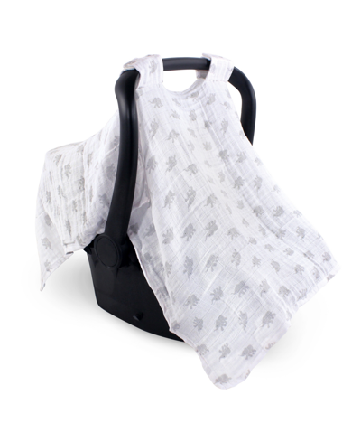 Luvable Friends Muslin Cotton Car Seat Canopy In Gray