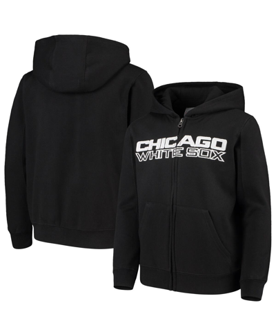 Outerstuff Kids' Boys Youth Black Chicago White Sox Team Color Wordmark Full-zip Hoodie