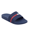 Tommy Hilfiger Redder Mens Slip On Pool Slide Sandals In Navy