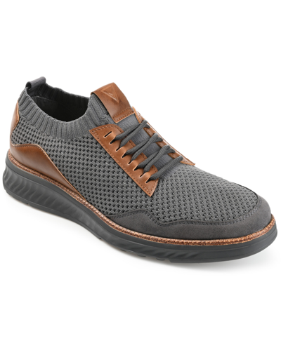Vance Co. Men's Julius Knit Casual Dress Shoes In Gray