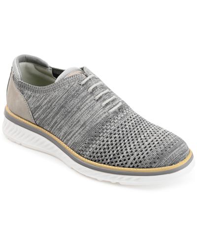 Vance Co. Men's Marlon Knit Casual Dress Shoes In Gray