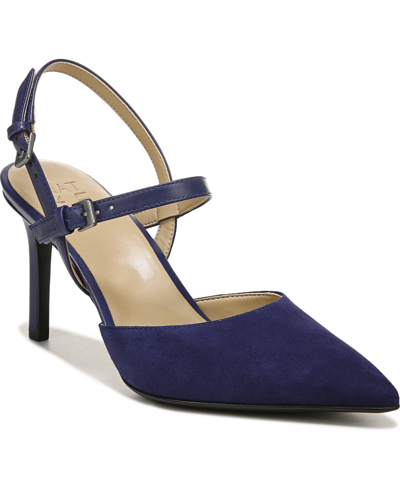 Naturalizer Adalyn Slingback Pumps Women's Shoes In Haven Blue Suede/leather