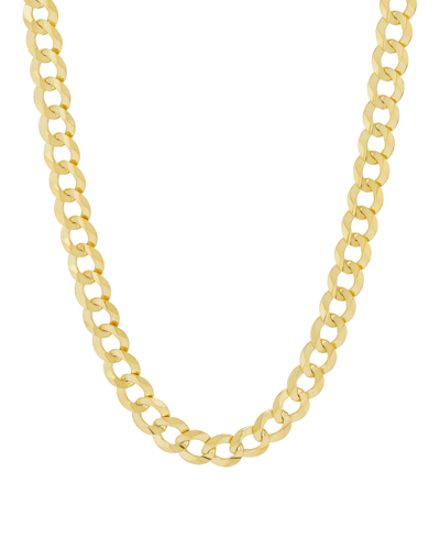 MACY'S CONCAVE CURB LINK 20" CHAIN NECKLACE IN 14K GOLD-PLATED STERLING SILVER