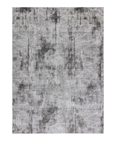 Km Home Alloy All342 7'10" X 11' Area Rug In Silver-tone