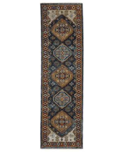 Jhb Design Devine Dev5w1 2'3" X 7'6" Runner Area Rug In Blue