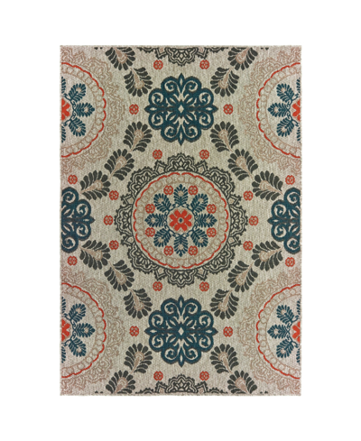 Jhb Design Scope Sco04 Gray 6'7" X 9'2" Outdoor Area Rug In Beige