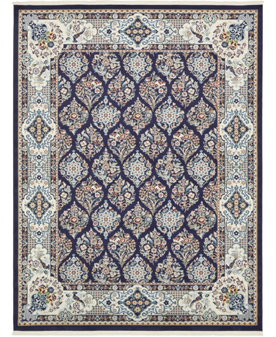 Bayshore Home Zara Zar6 8' X 10' Area Rug In Navy Blue