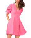 1.state Puff Sleeve Tiered Short Dress In Juneberry