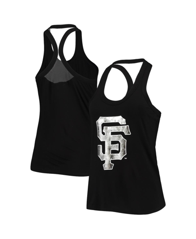 The Wild Collective Women's  Black San Francisco Giants Tonal Athleisure Racerback Tank Top