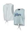 The Wild Collective Women's  Light Blue Los Angeles Dodgers Open Back Twist-tie Tank Top In Light Blue