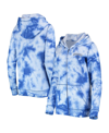 New Era Women's  Royal Los Angeles Dodgers Tie-dye Full-zip Hoodie In Royal