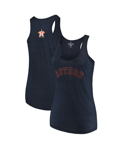 SOFT AS A GRAPE WOMEN'S SOFT AS A GRAPE NAVY HOUSTON ASTROS PLUS SIZE SWING FOR THE FENCES RACERBACK TANK TOP