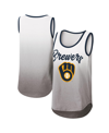 G-III 4HER BY CARL BANKS WOMEN'S G-III 4HER BY CARL BANKS WHITE MILWAUKEE BREWERS LOGO OPENING DAY TANK TOP
