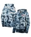 New Era Women's  Navy Boston Red Sox Tie-dye Full-zip Hoodie In Navy
