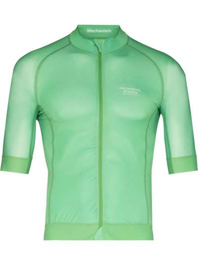 Pas Normal Studios Mechanism Cycling Jersey Jacket In Green
