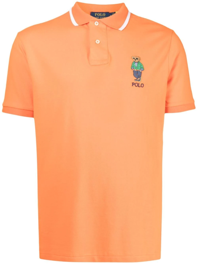 Polo Ralph Lauren Polo Bear Polo Shirt In Orange
