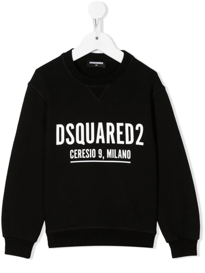 Dsquared2 Kids' Logo-print Sweatshirt In Schwarz