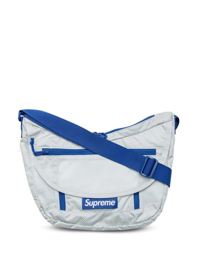 Supreme Logo-patch Shoulder Bag In Grau