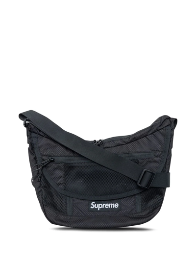 Supreme Logo-patch Shoulder Bag In Schwarz