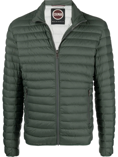 Colmar Logo Quilted Jacket In Green