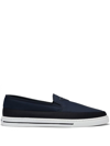 Prada Nylon Slip-on Sneakers In Blue