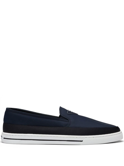 Prada Nylon Slip-on Sneakers In Ultramarine