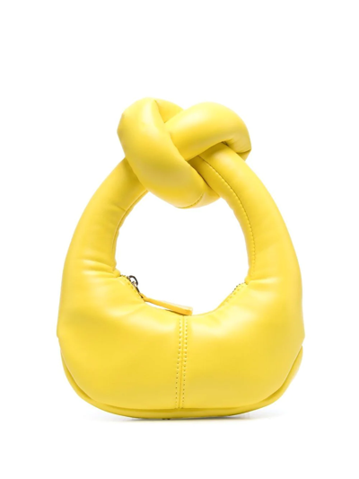 A.w.a.k.e. Mini Mia - Handbag With Knot Handle In Yellow