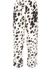 Marni Cow-print Cropped Trousers In Neutrals
