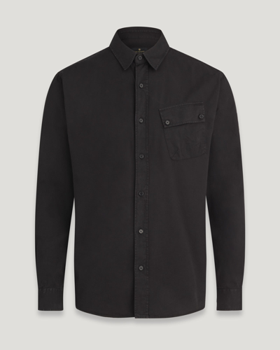 Belstaff Pitch Regular-fit Cotton Shirt In Black