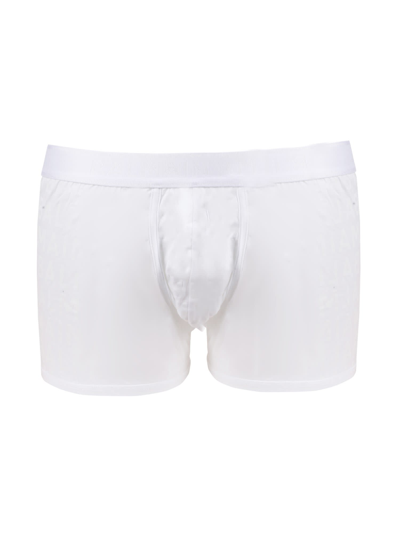 Balmain Boxer Logo Band Shorts In White