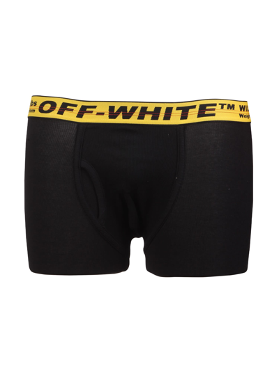 Off-white Men's Three-pack Industrial Logo Boxer Briefs In Black