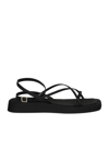Gia Borghini Rosie Crossover-strap Sandals In Black