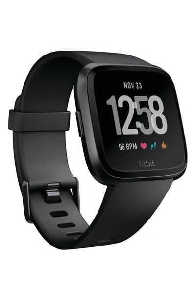 Fitbit Versa Smart Watch In Black / Black