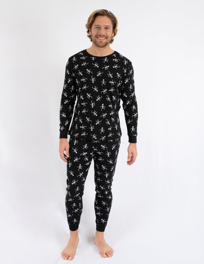 Leveret Men's Halloween Pajamas In Black