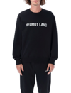 Helmut Lang Cotton Logo Print Crewneck Sweatshirt In Black