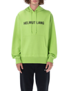 Helmut Lang Cotton Logo Print Hoodie In Green Lime