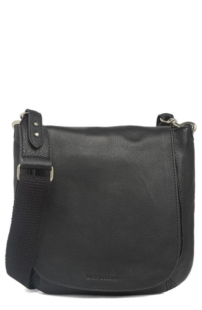 Lucky Brand Jani Pebbled Leather Large Crossbody Bag In Black