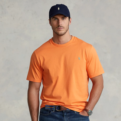 Polo Ralph Lauren Jersey Crewneck T-shirt In May Orange