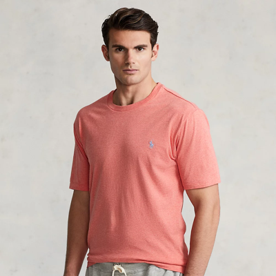 Polo Ralph Lauren Jersey Crewneck T-shirt In Amalfi Red Heather