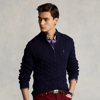 Ralph Lauren Cable-knit Cotton Sweater In Hunter Navy