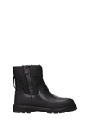 MONCLER ANKLE BOOTS RAIN DON'T CARE LEATHER