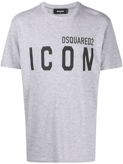 Dsquared2 Logo-print Short-sleeve T-shirt In Grey