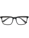 Gucci Logo Square-frame Glasses In Black