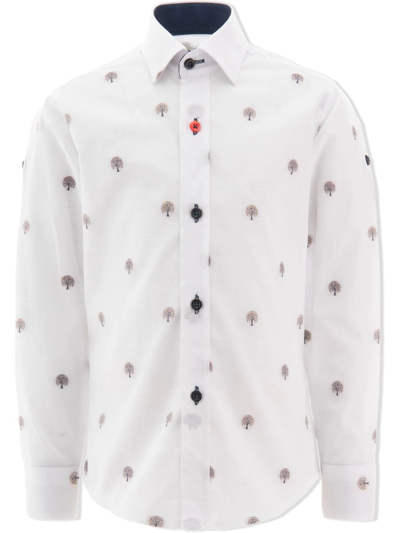 MOUSTACHE MAPLE-EMBROIDERED ORGANIC COTTON DRESS SHIRT