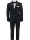 Moustache Peak Lapel Two-piece Suit In Black