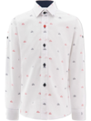 Moustache Palm Tree-print Organic Cotton Shirt In White