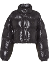 Prada Re-nylon Convertible Cropped Down Jacket In Black